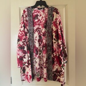 Susan Graver Pink and Cream Floral Topper MP